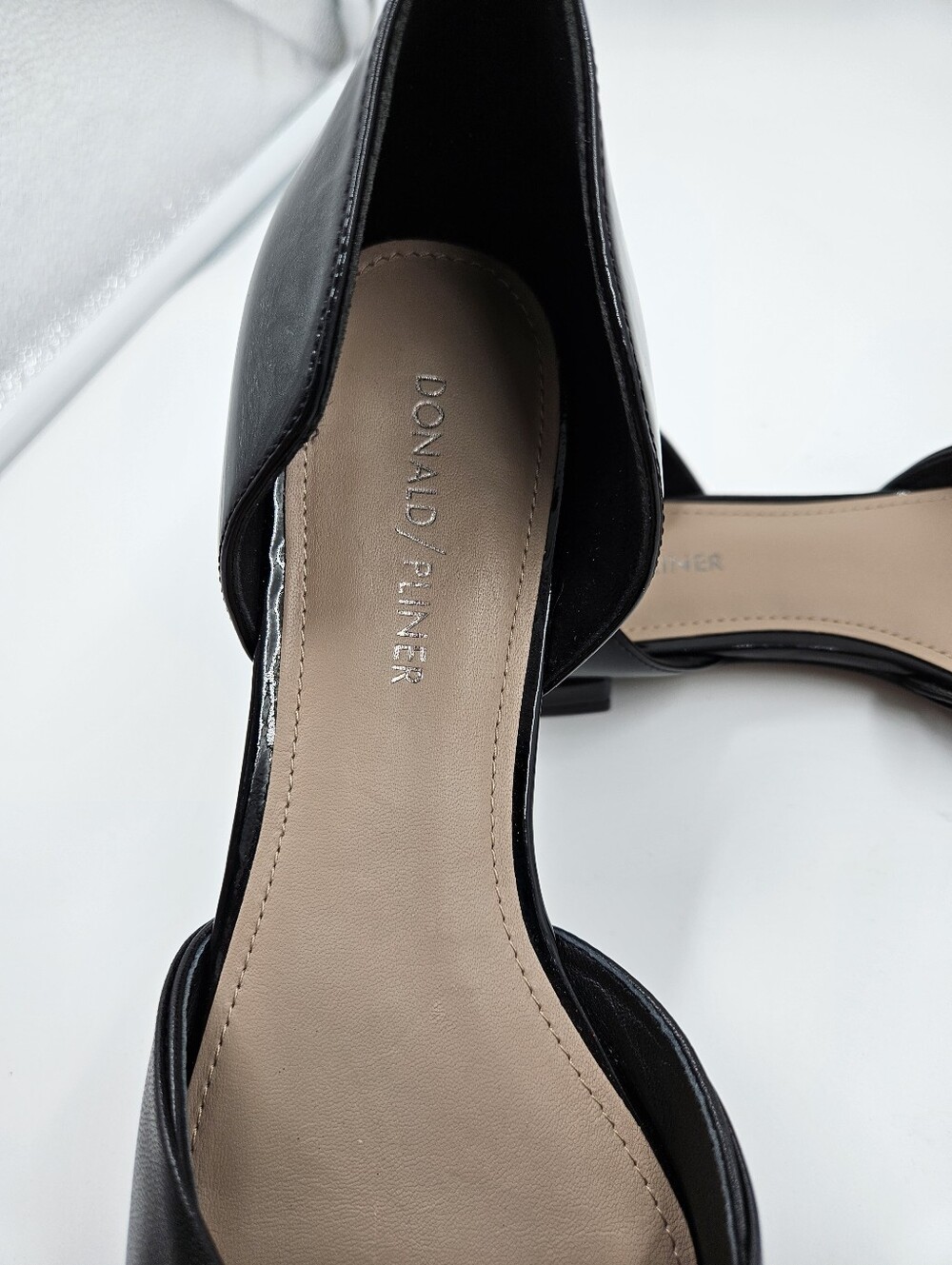 Donald J. Pliner Women’s Black Knotted D'Orsay Flat - Picture 5 of 12